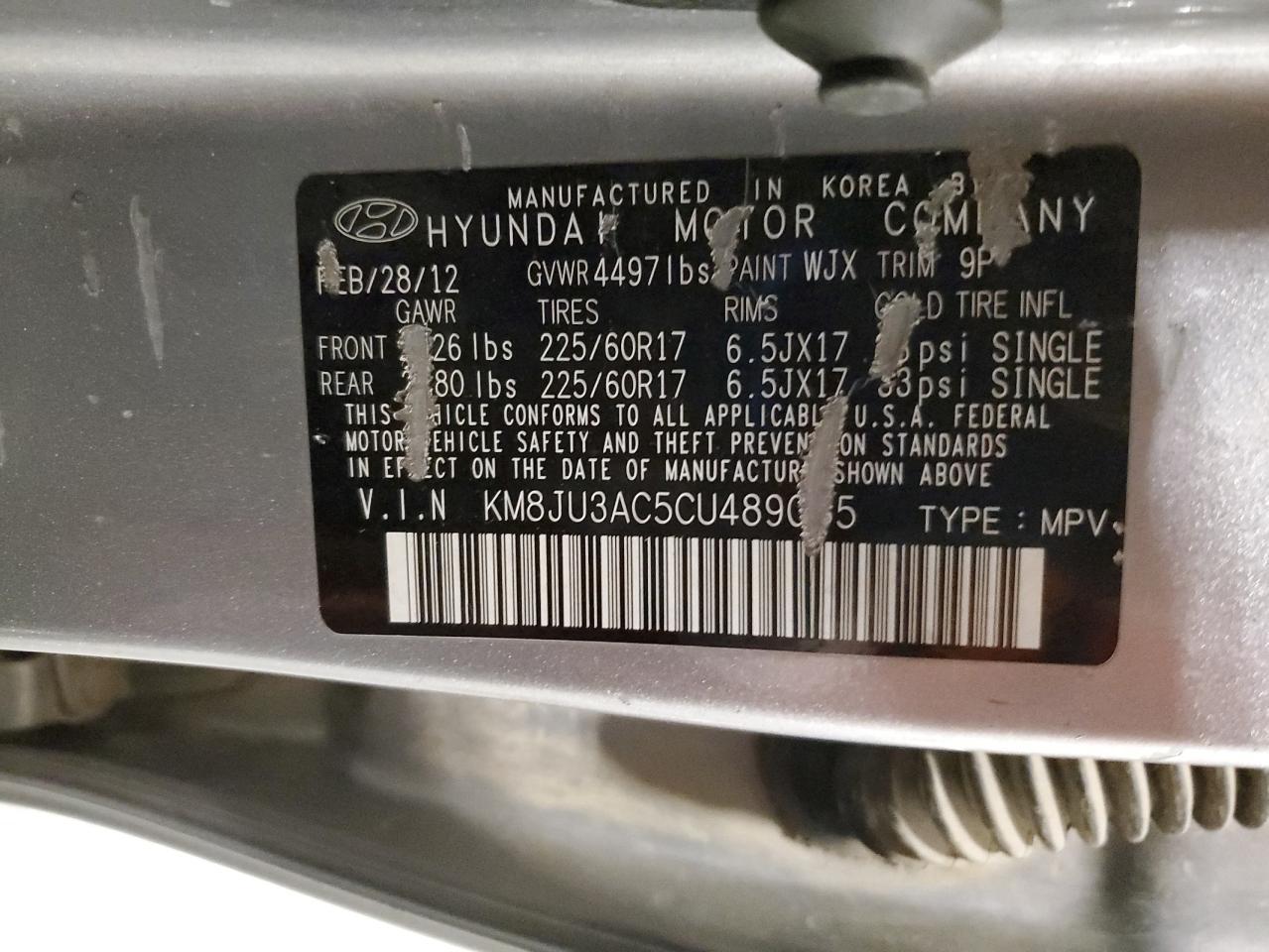 2012 HYUNDAI TUCSON