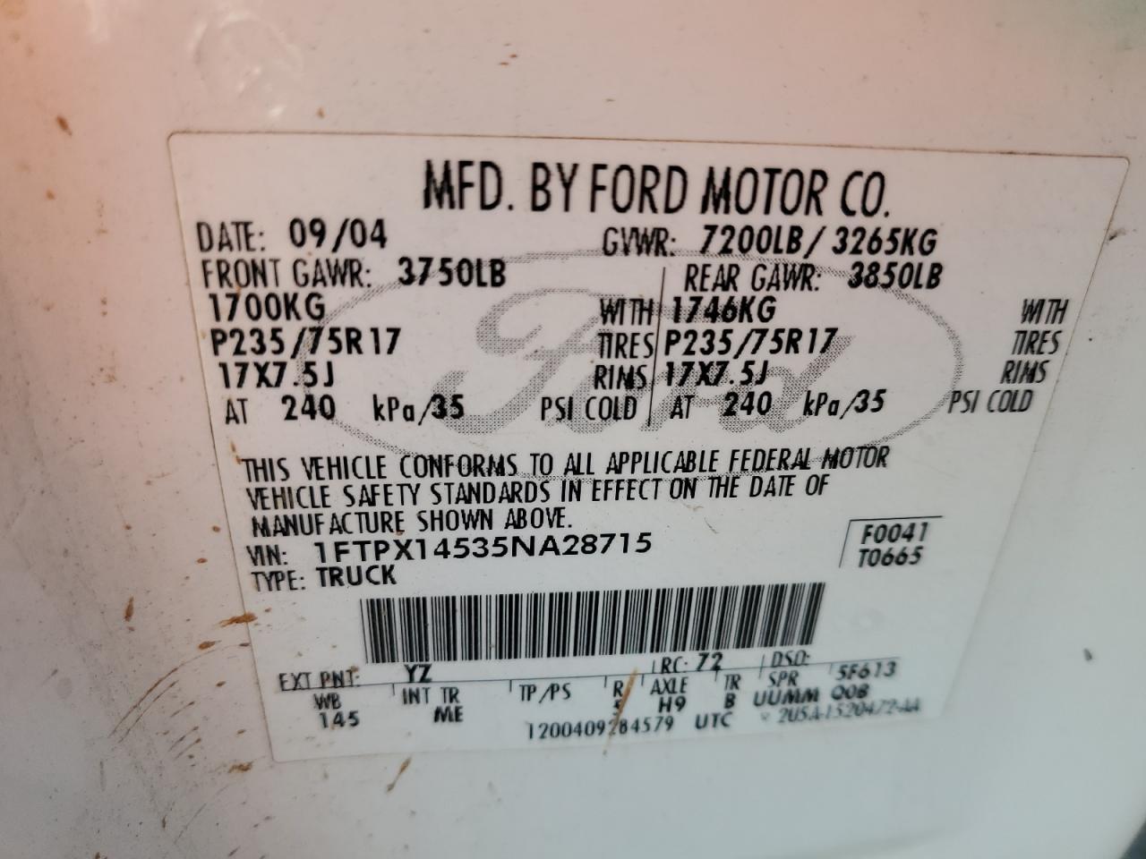 2005 FORD F-150