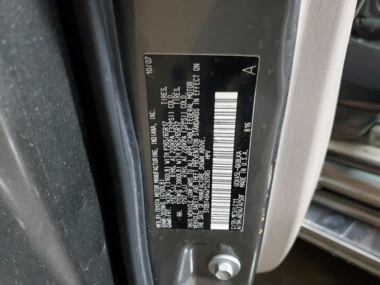 2007 TOYOTA Sequoia