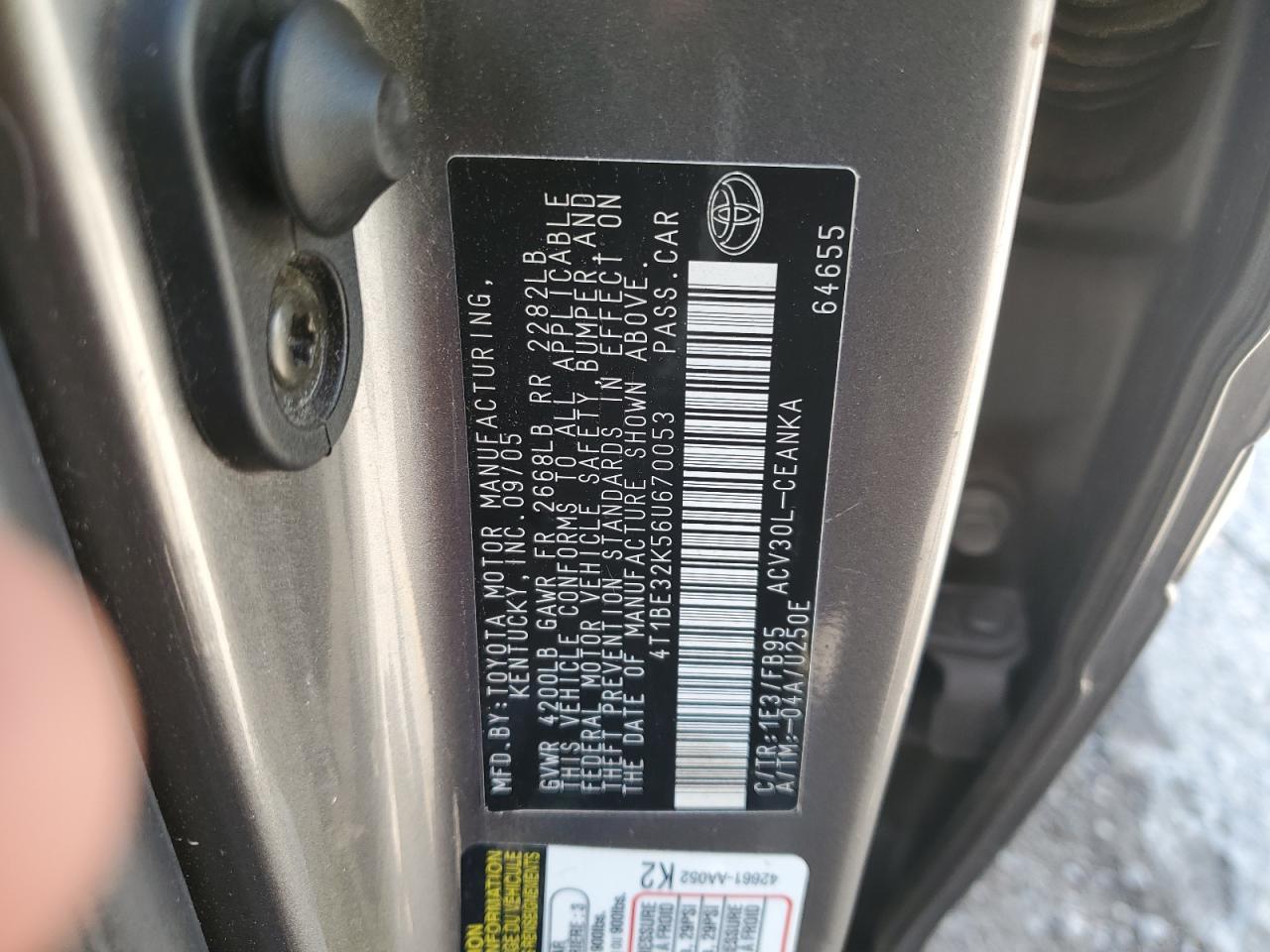 2006 TOYOTA CAMRY