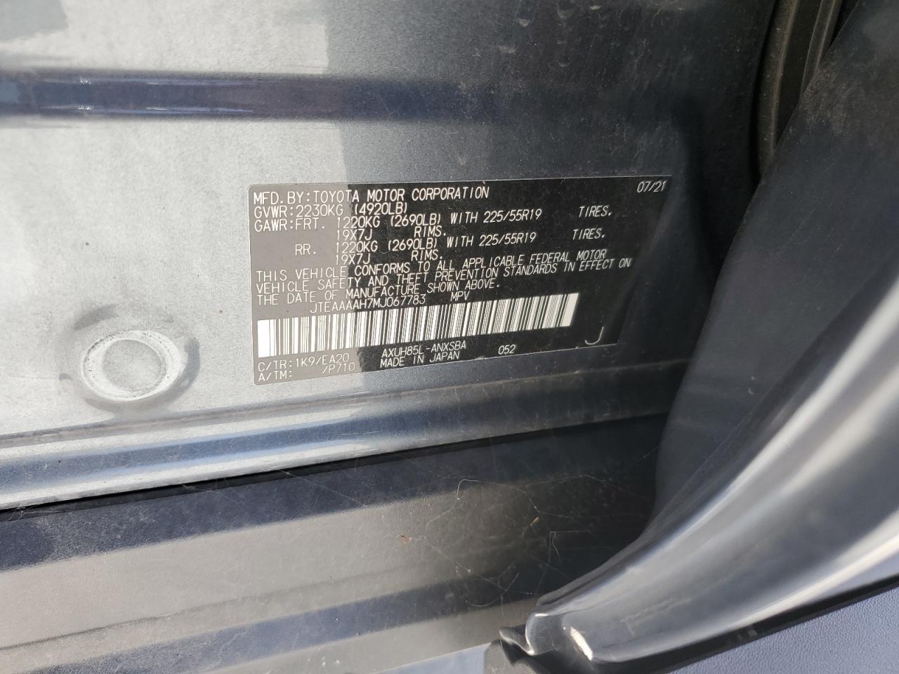 2021 TOYOTA VENZA