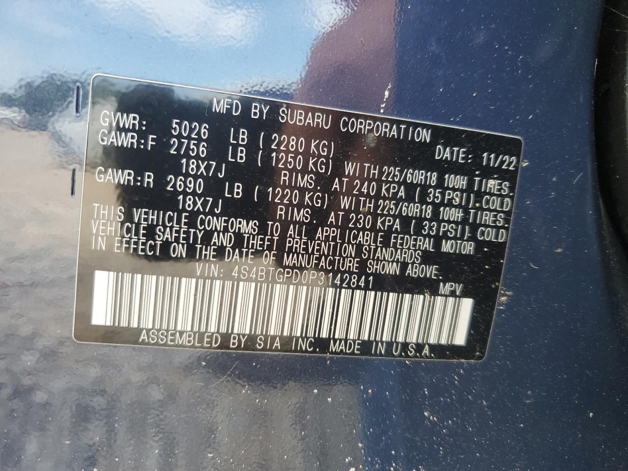 2023 SUBARU Outback