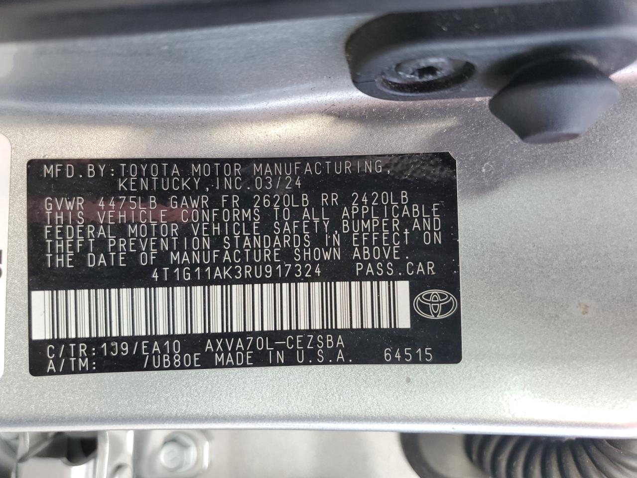 2024 TOYOTA CAMRY