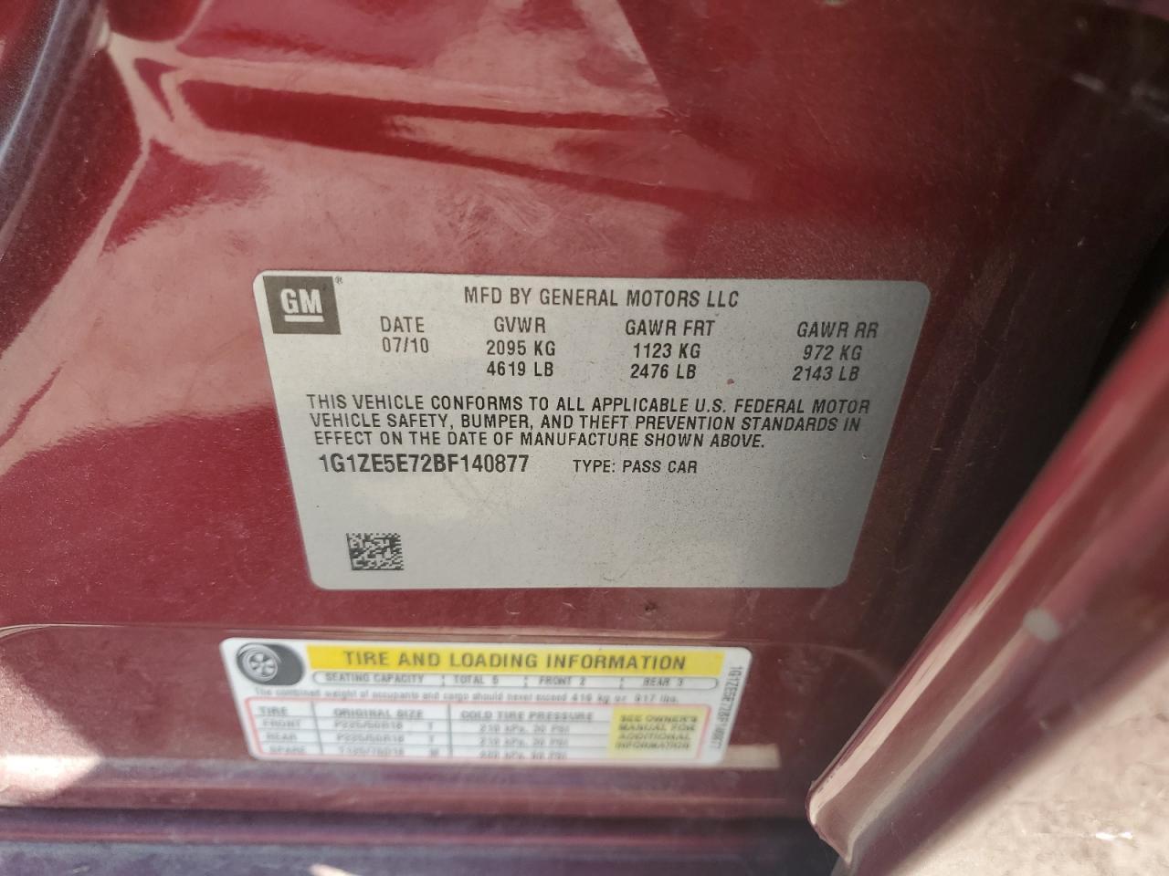 2011 CHEVROLET MALIBU