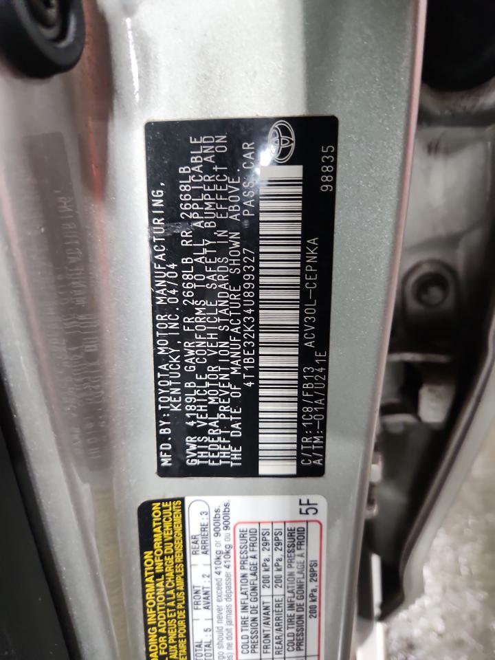 2004 TOYOTA CAMRY