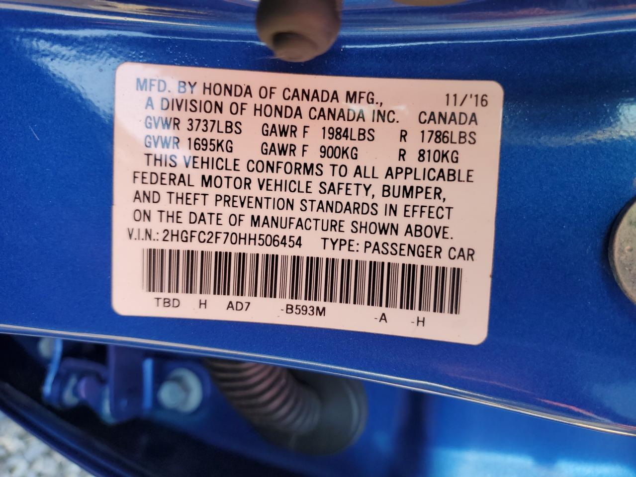 2017 HONDA CIVIC