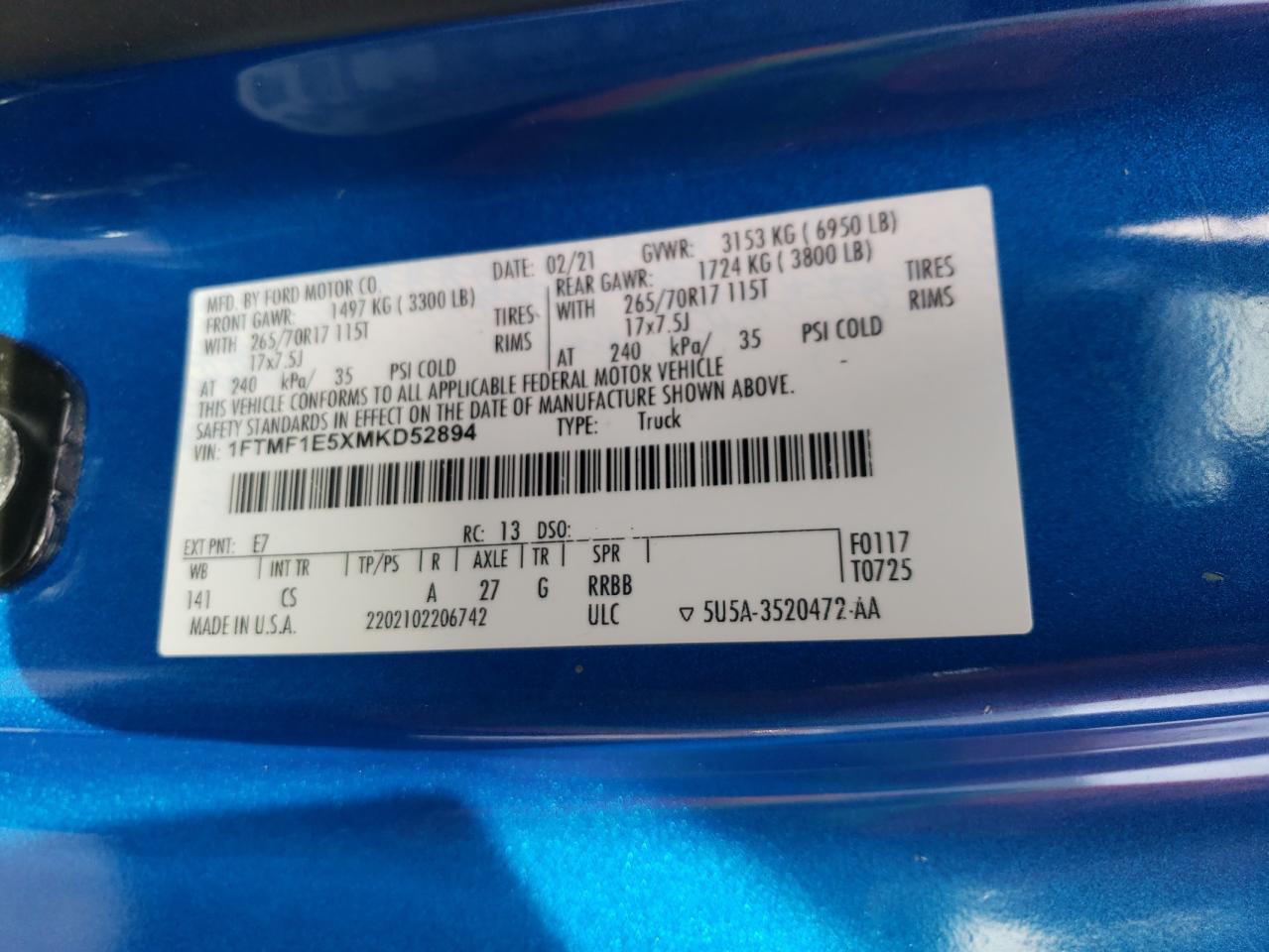 2021 FORD F-150