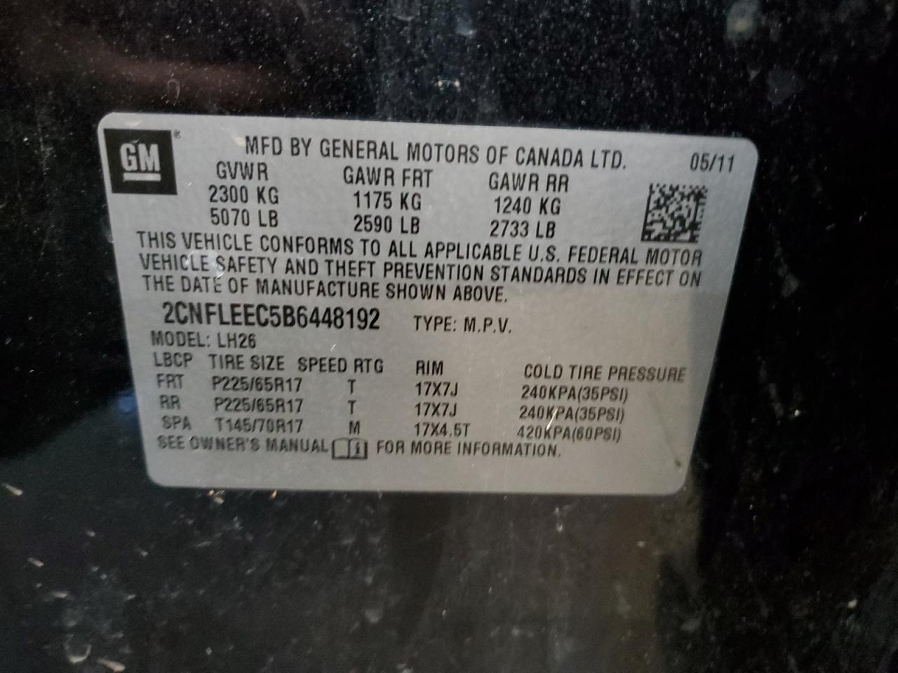 2011 CHEVROLET EQUINOX