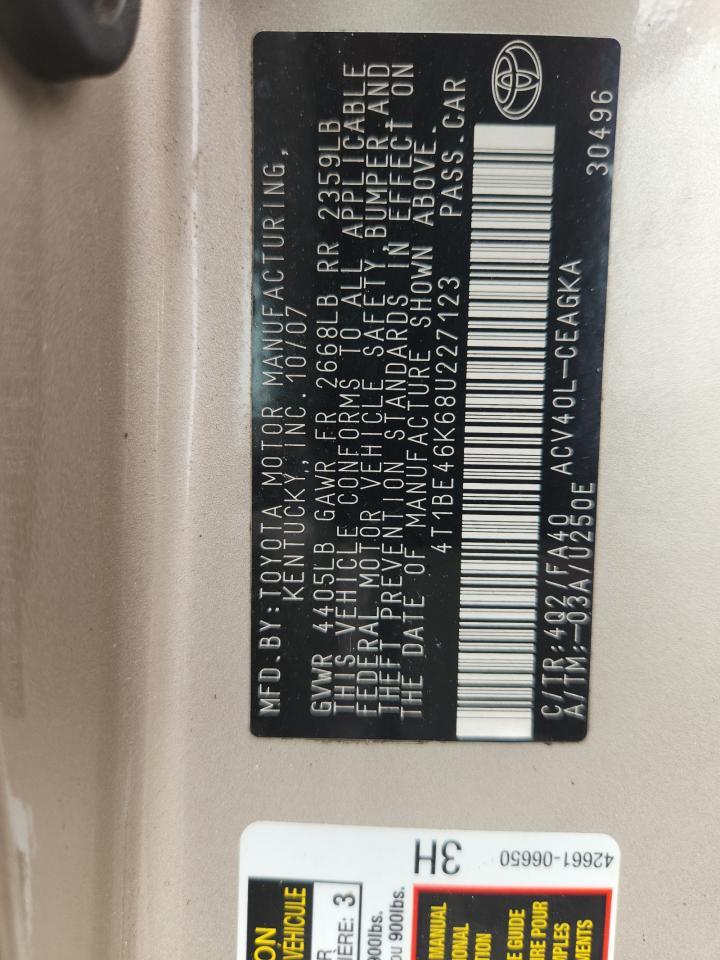 2008 TOYOTA CAMRY