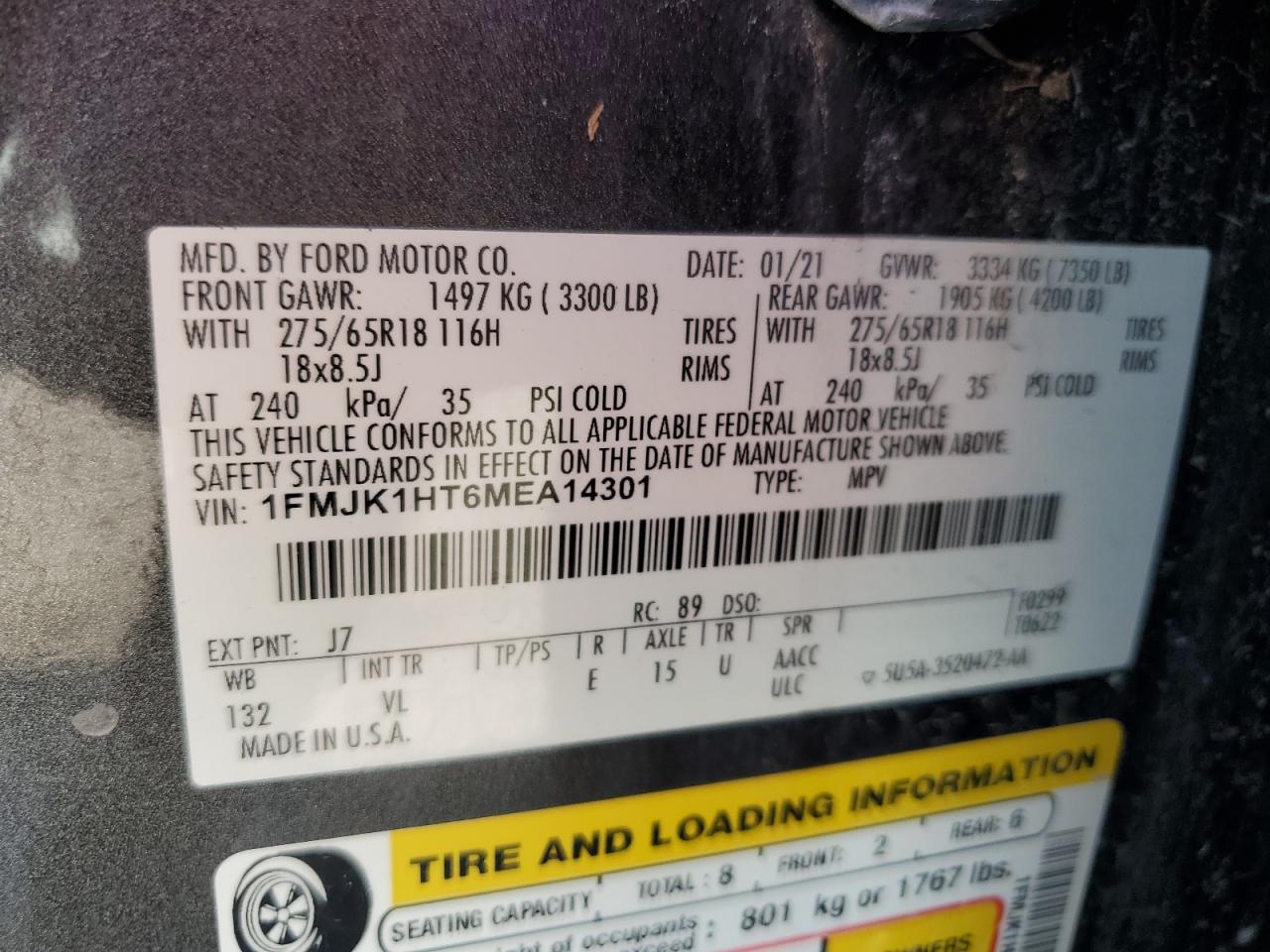 2021 FORD Expedition