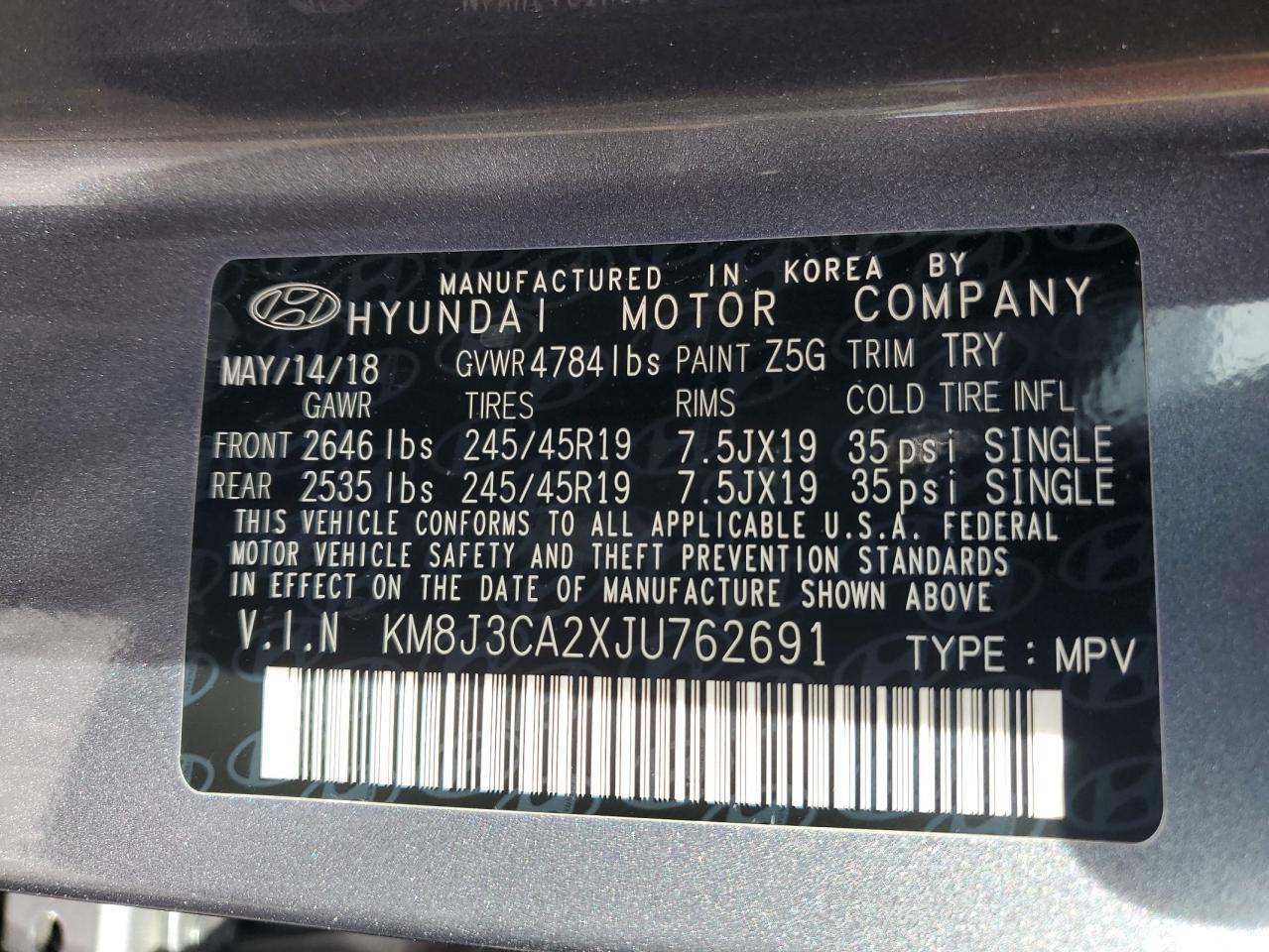 2018 HYUNDAI TUCSON
