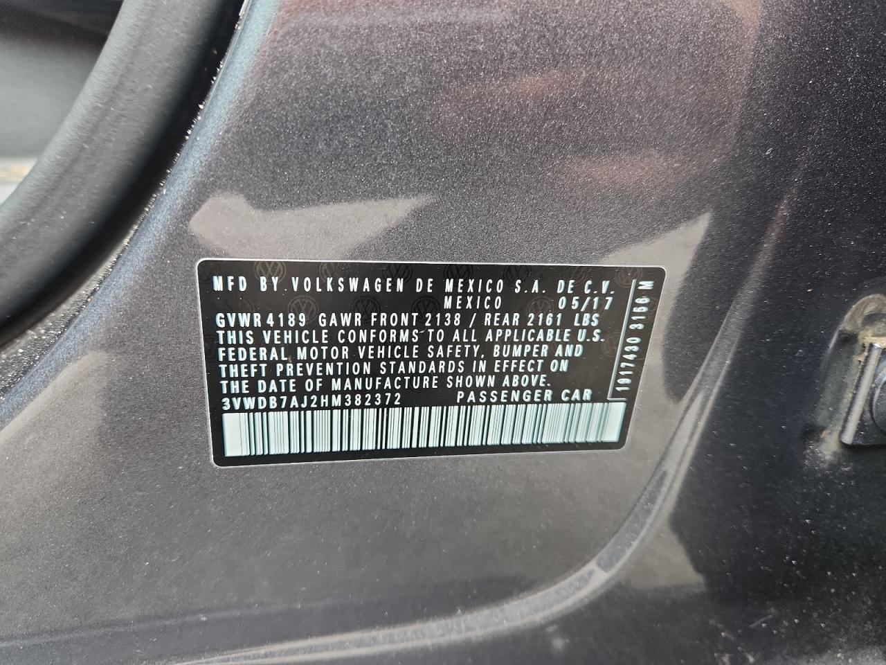 2017 VOLKSWAGEN JETTA