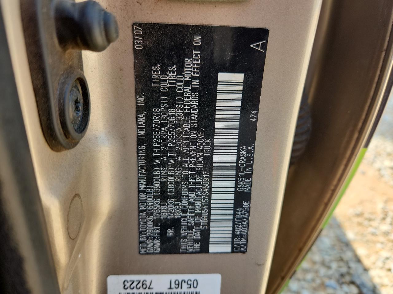 2007 TOYOTA TUNDRA