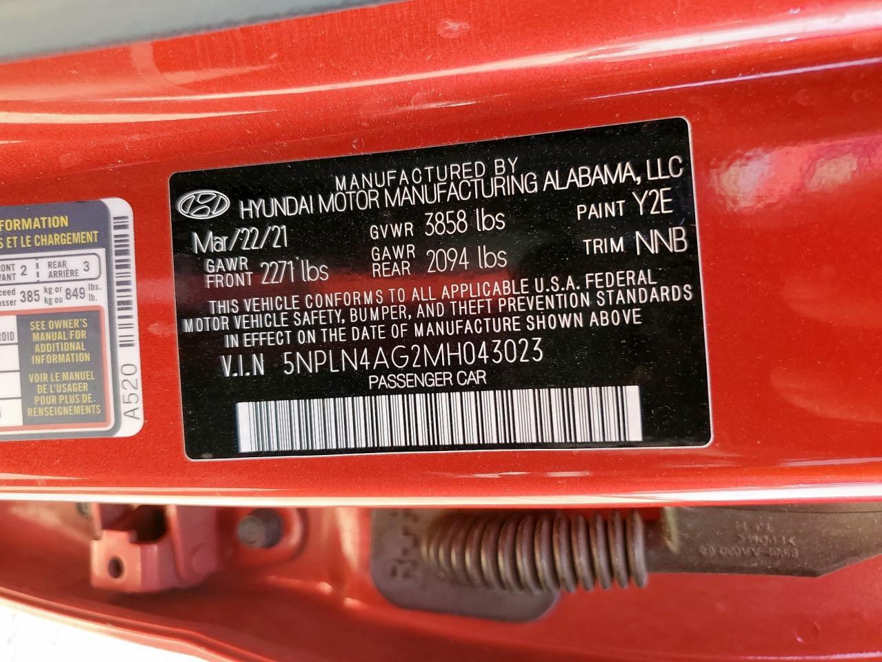 2021 HYUNDAI ELANTRA