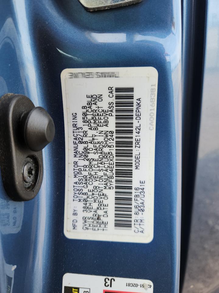 2013 TOYOTA COROLLA