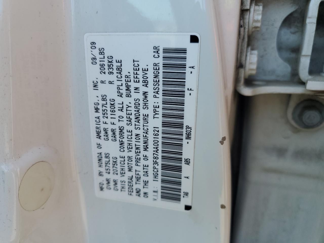 2010 HONDA ACCORD