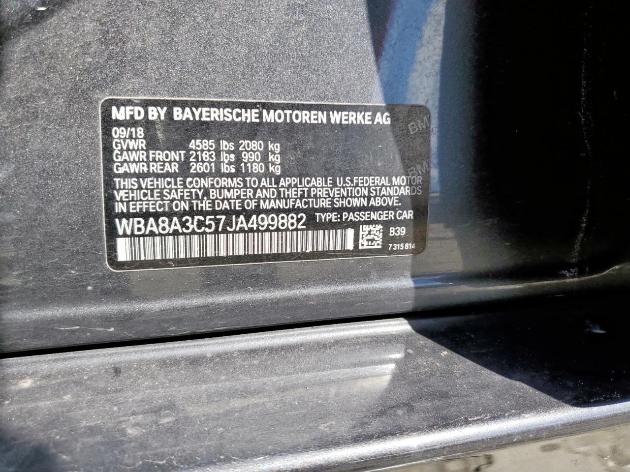 2018 BMW 3 SERIES