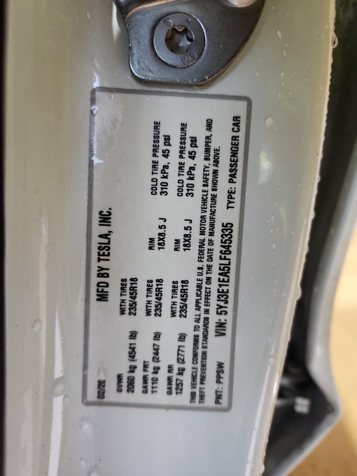 2020 TESLA MODEL 3
