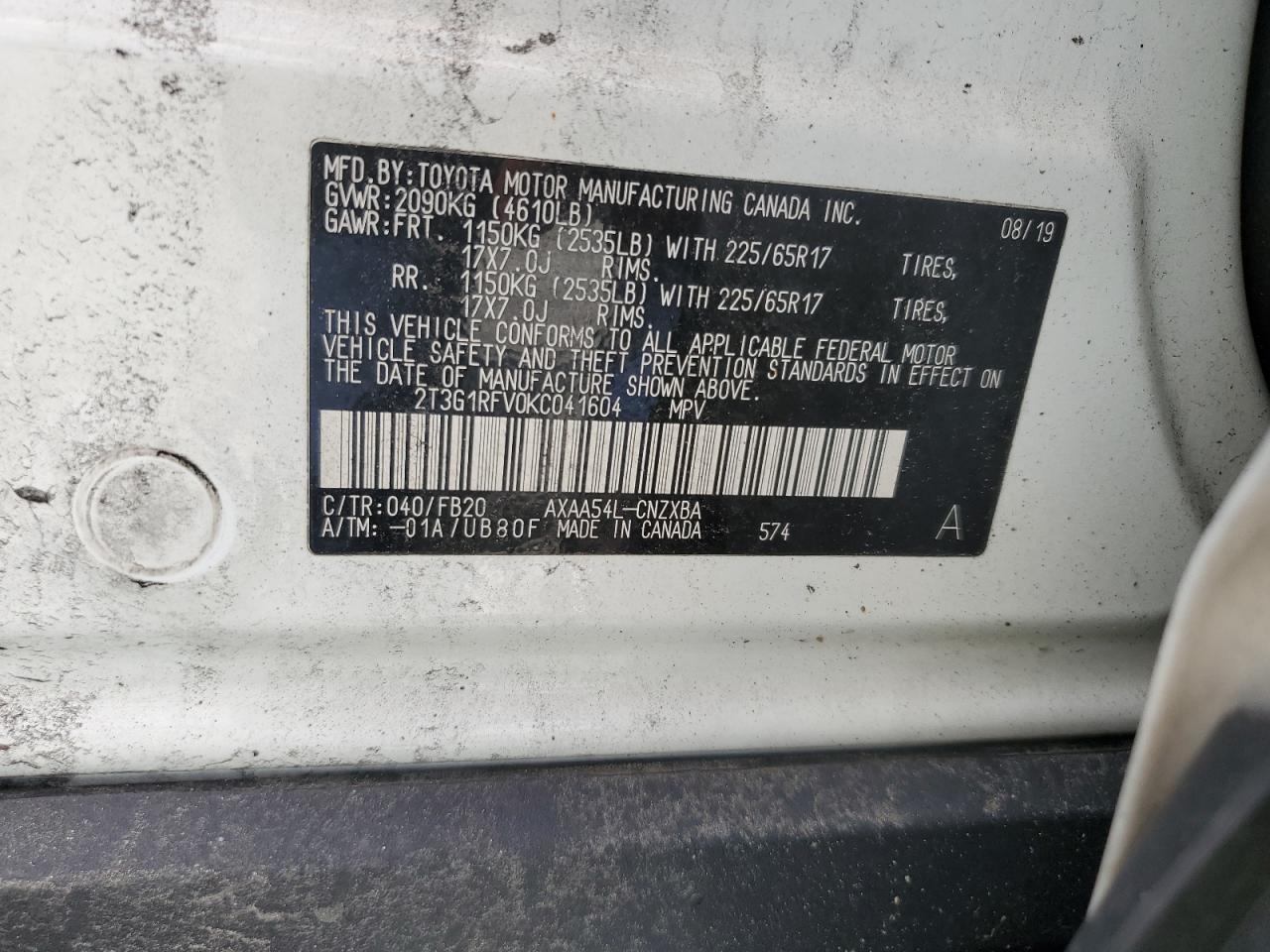 2019 TOYOTA RAV4