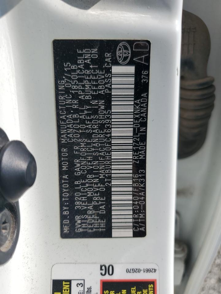2015 TOYOTA COROLLA