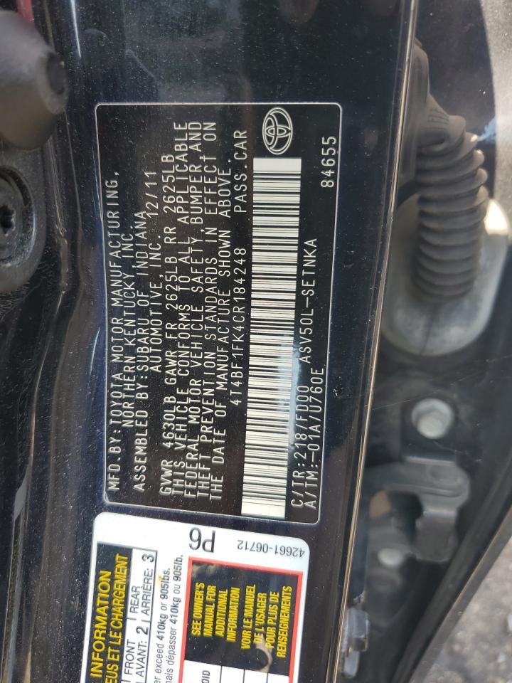 2012 TOYOTA CAMRY