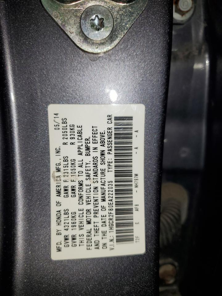 2014 HONDA ACCORD