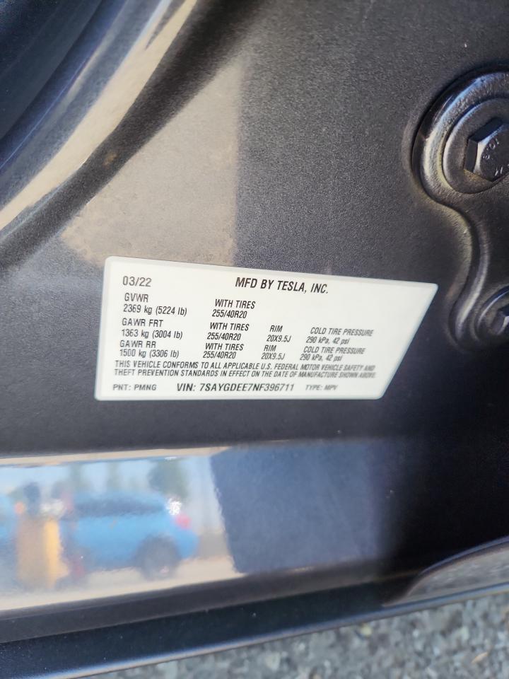 2022 TESLA MODEL Y