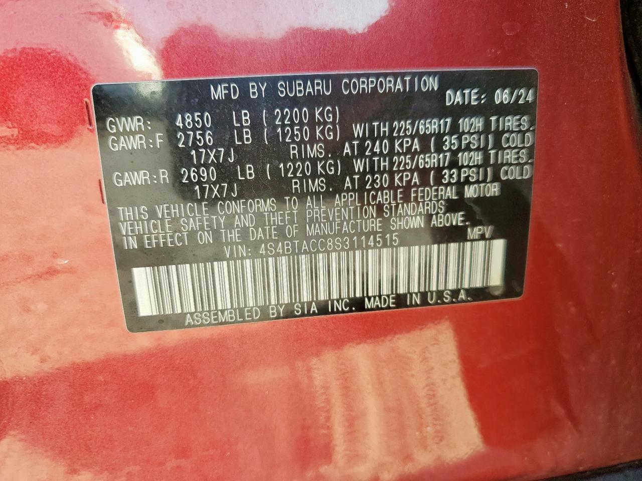 2025 SUBARU Outback