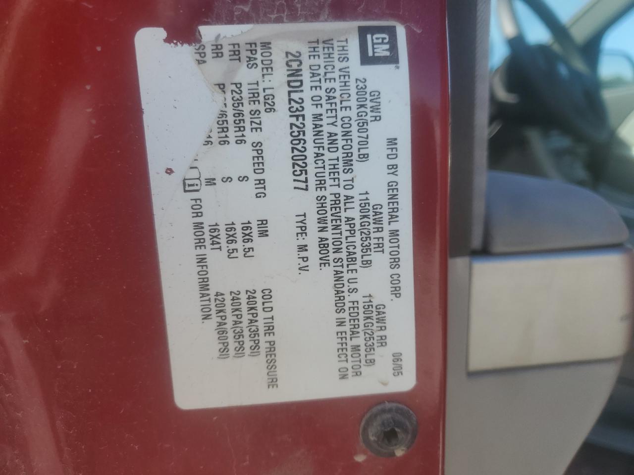 2005 CHEVROLET EQUINOX