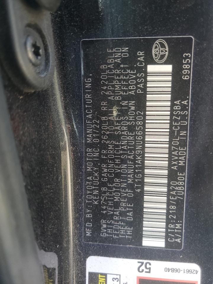 2022 TOYOTA CAMRY