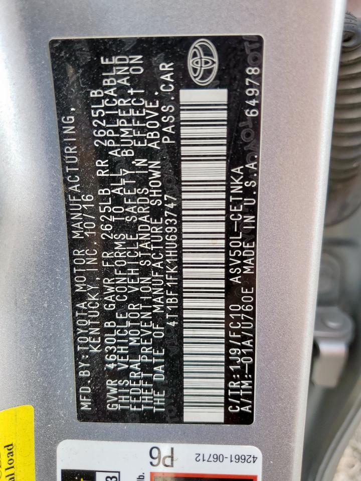 2017 TOYOTA CAMRY