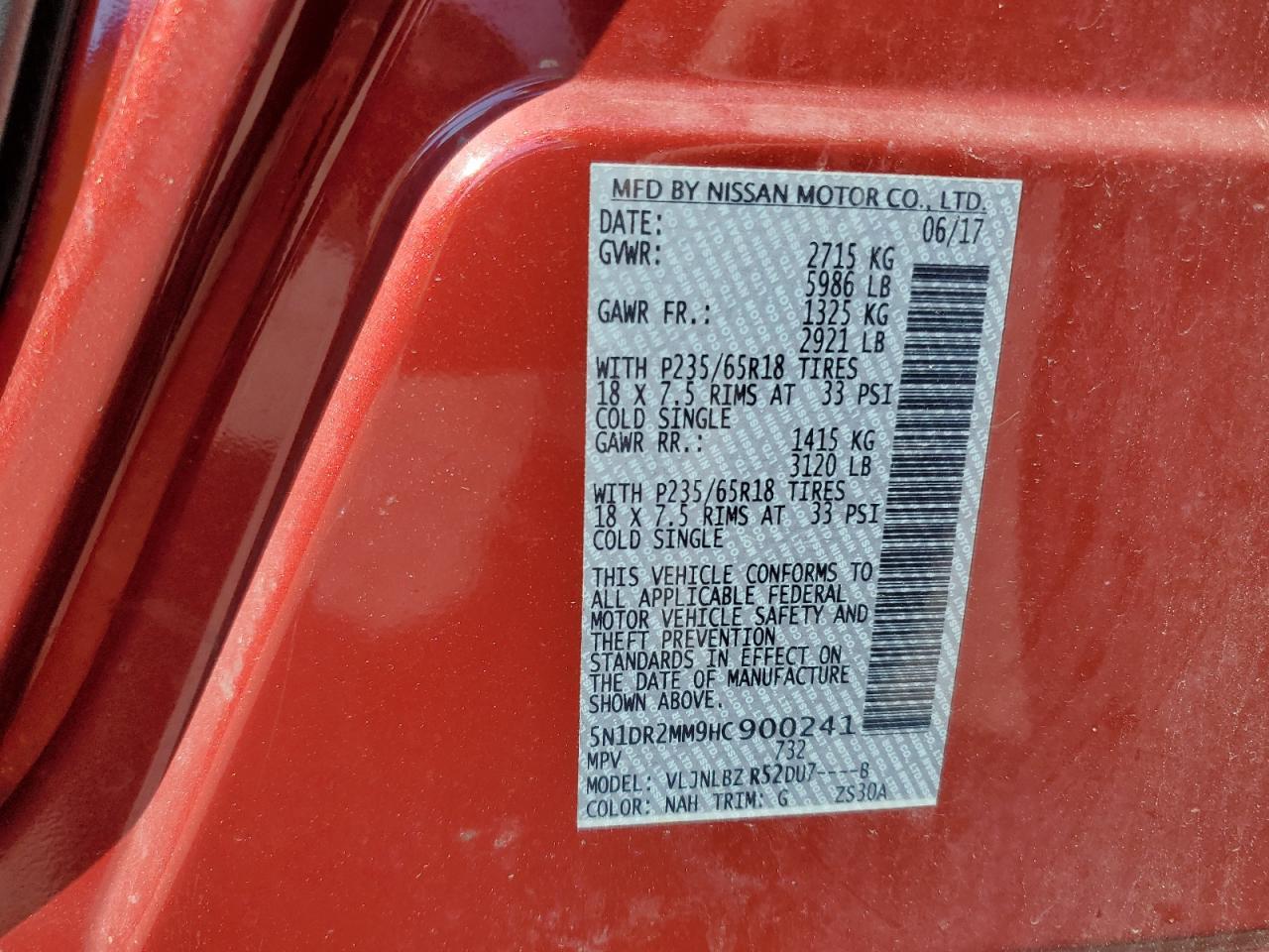 2017 NISSAN PATHFINDER