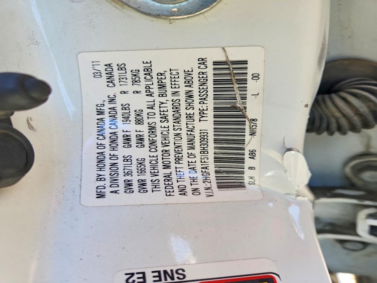 2011 HONDA CIVIC