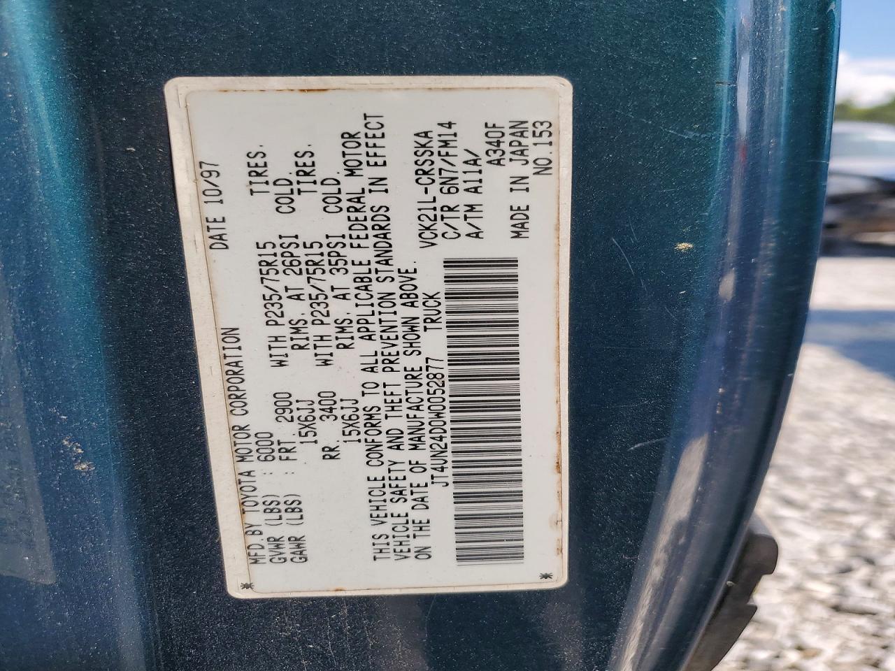 1998 TOYOTA T100