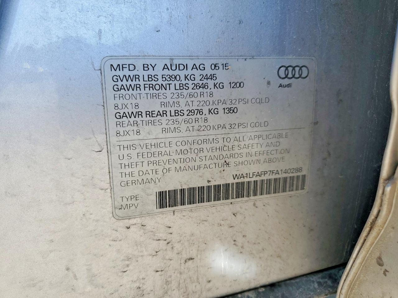 2015 AUDI Q5