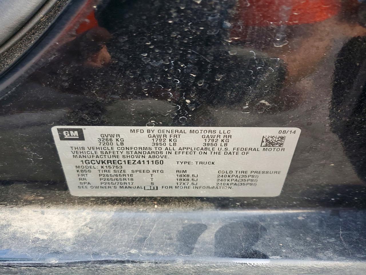 2014 CHEVROLET SILVERADO 1500