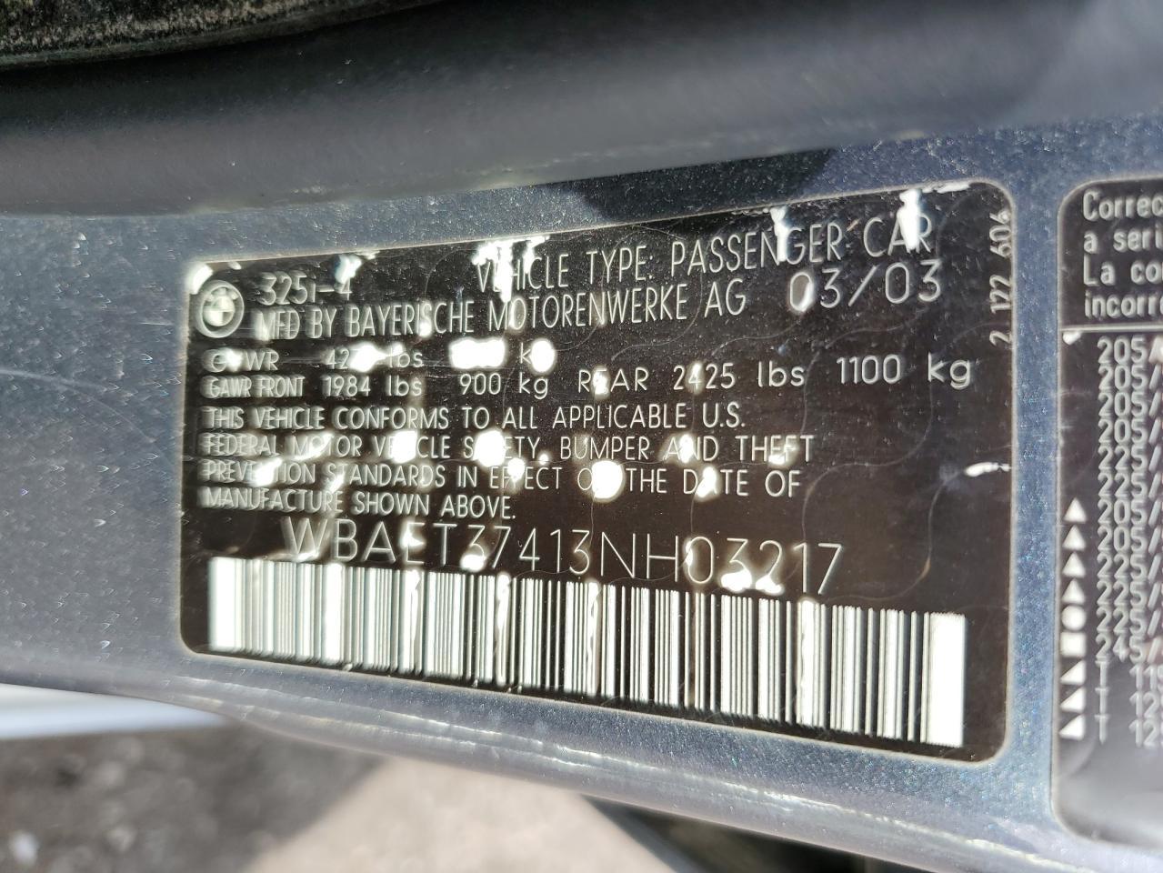 2003 BMW 3 SERIES