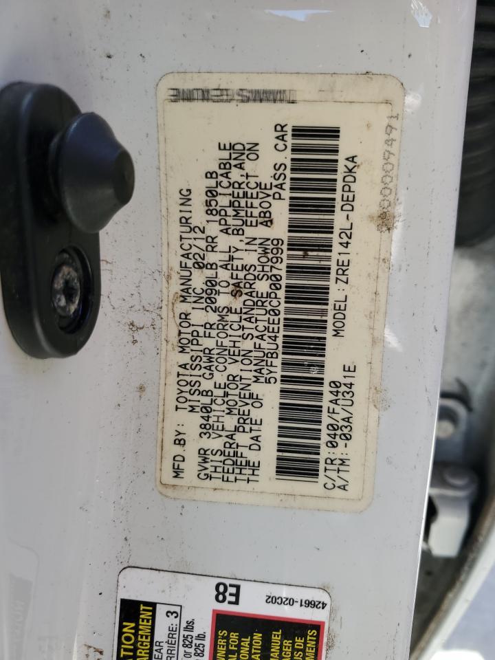 2012 TOYOTA COROLLA