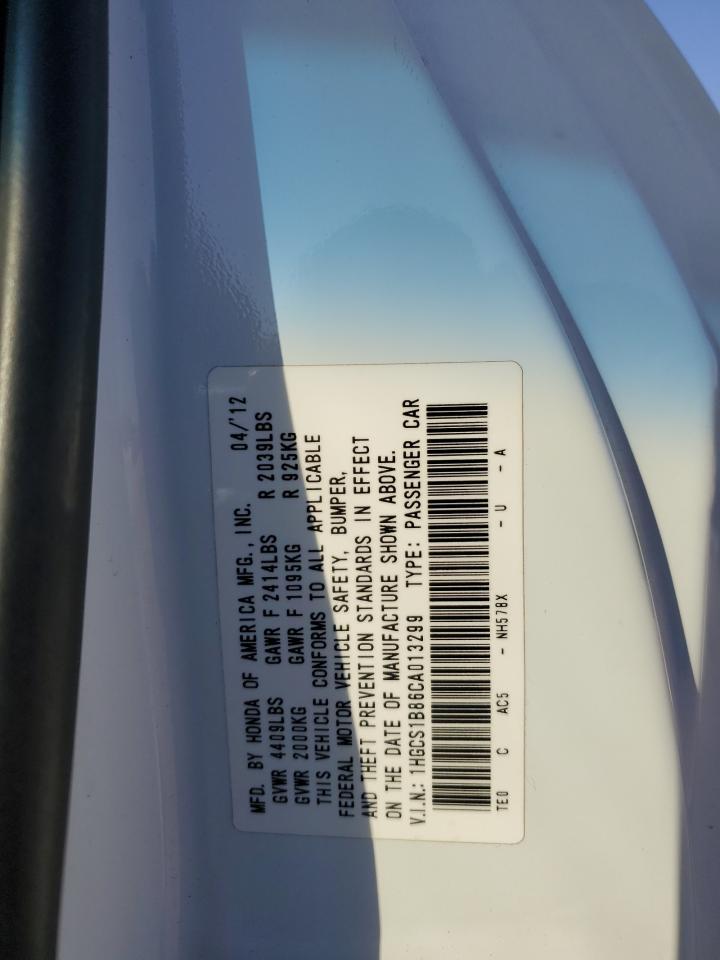 2012 HONDA ACCORD