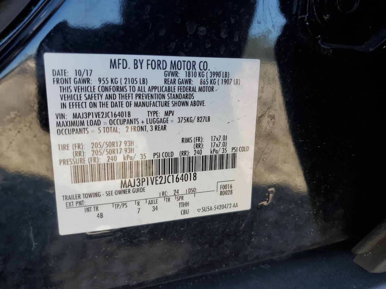 2018 FORD EcoSport