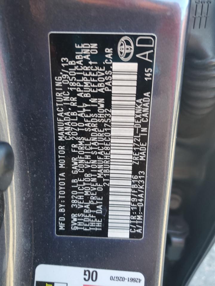 2014 TOYOTA COROLLA