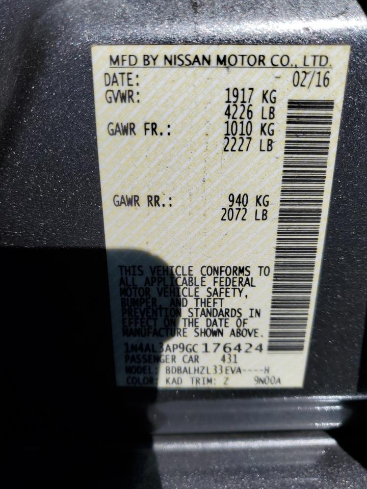 2016 NISSAN ALTIMA