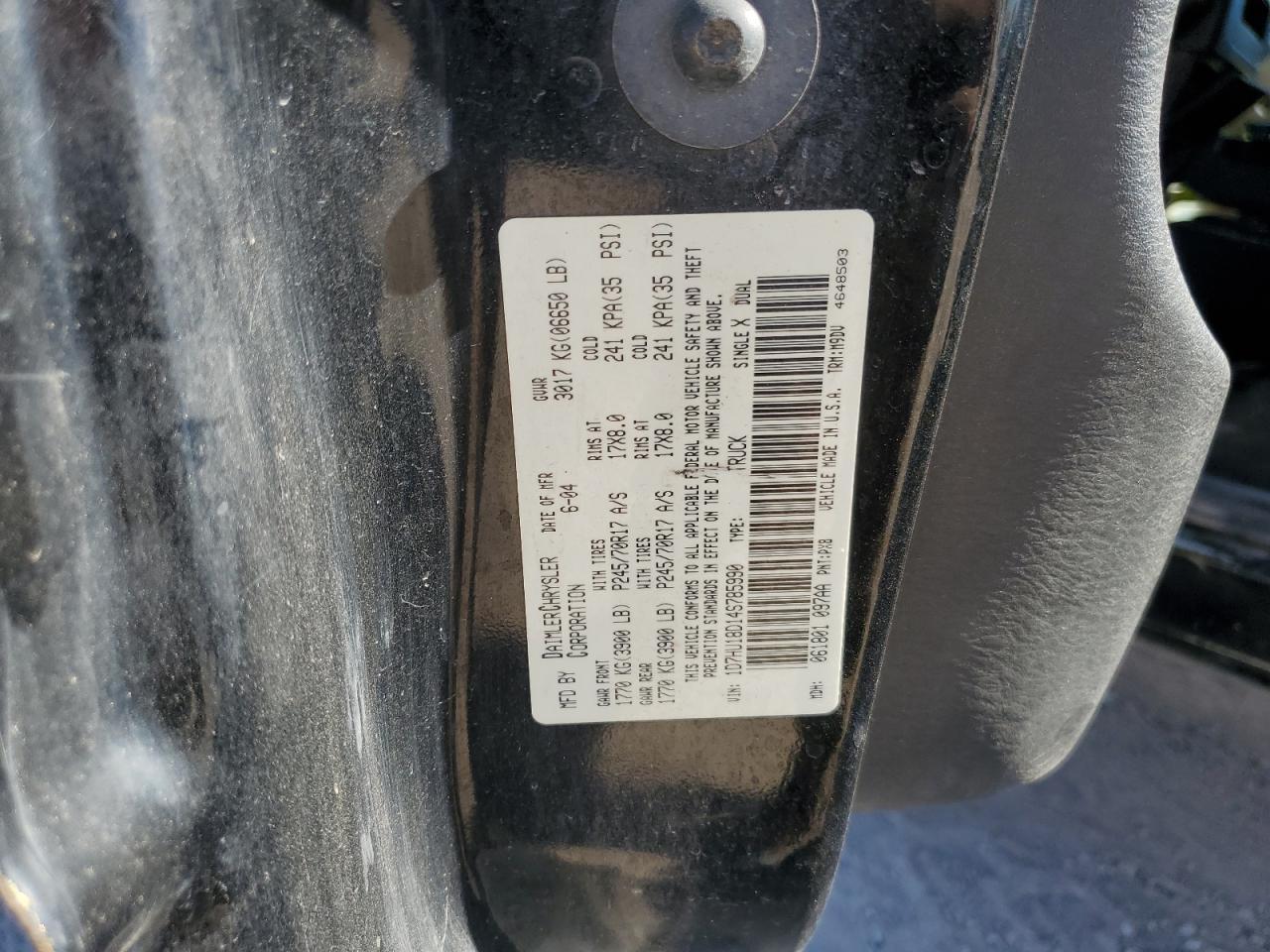 2005 DODGE RAM 1500