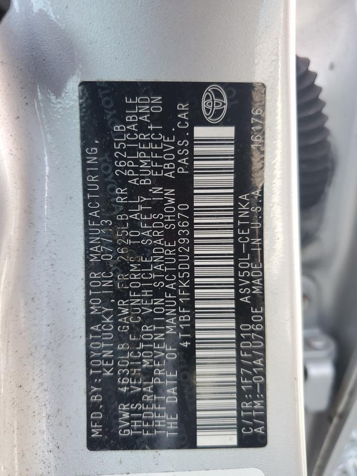 2013 TOYOTA CAMRY