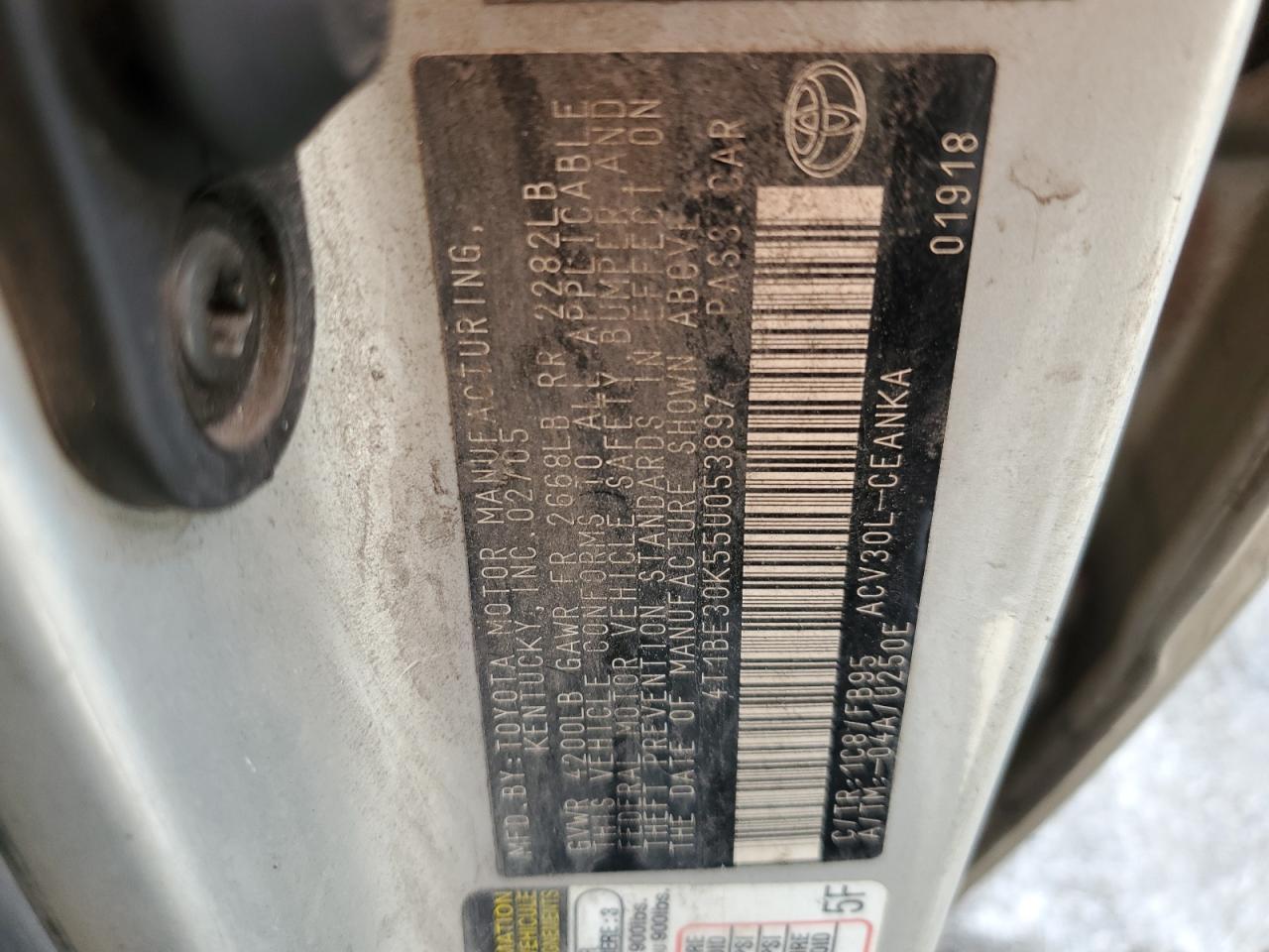 2005 TOYOTA CAMRY