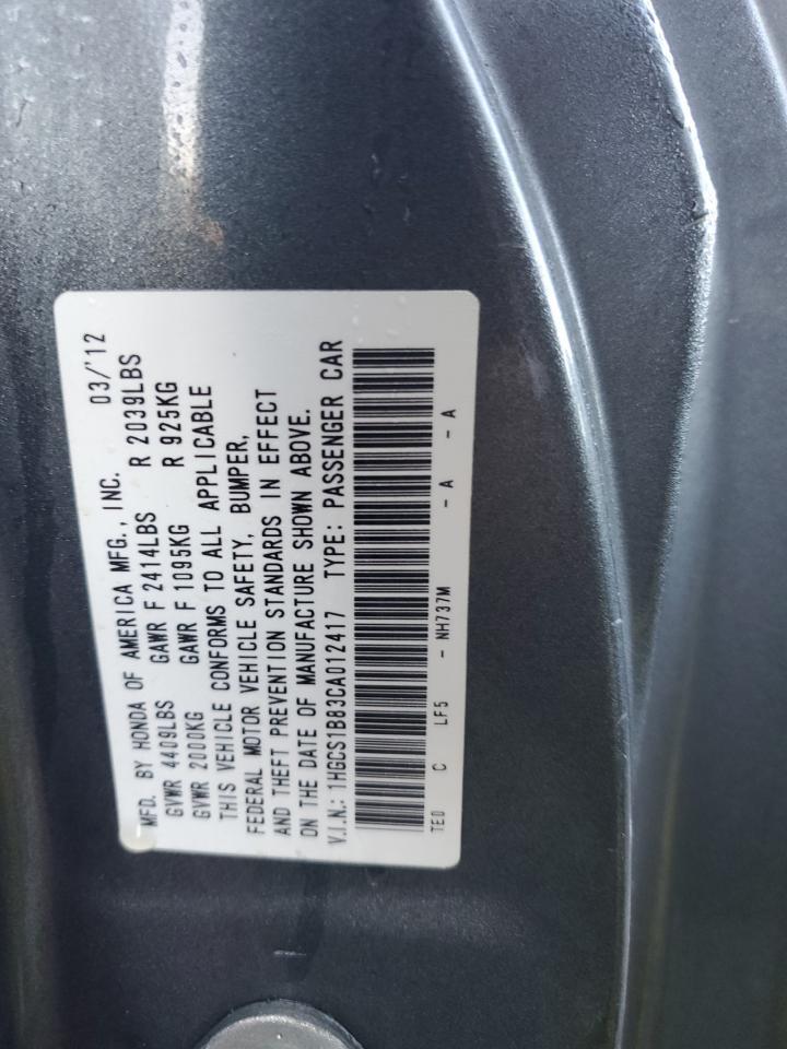 2012 HONDA ACCORD