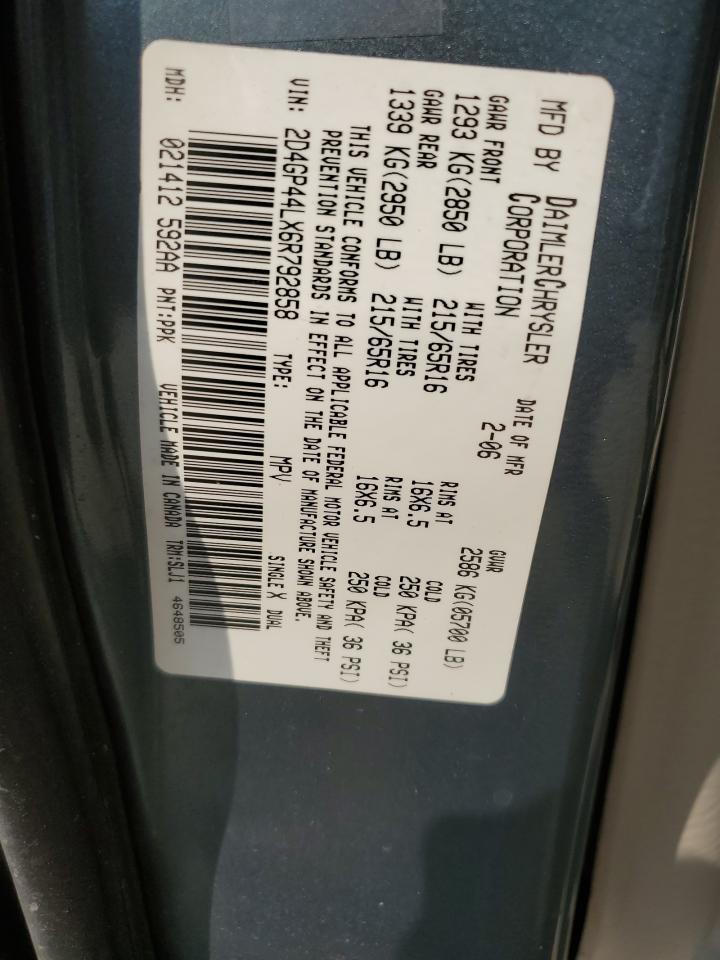 2006 DODGE CARAVAN