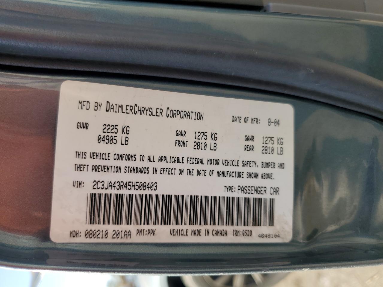 2005 CHRYSLER 300
