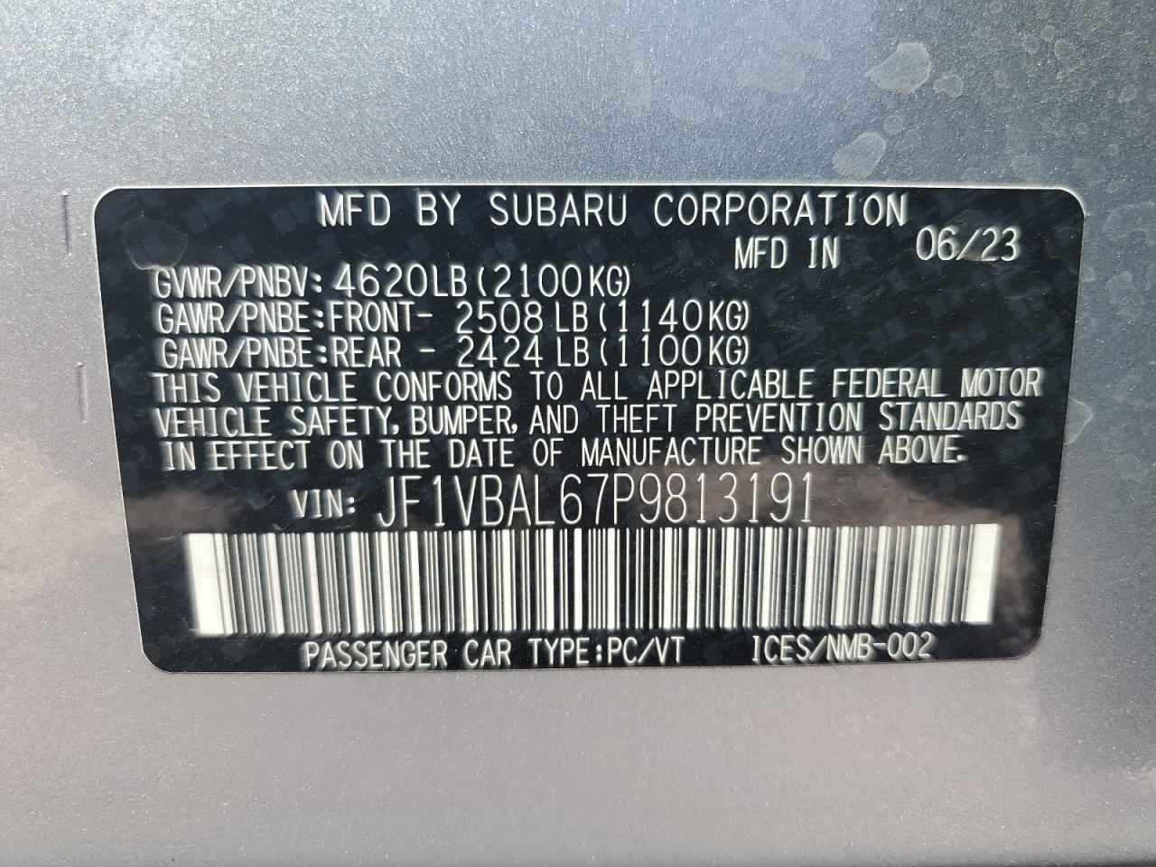 2023 SUBARU WRX