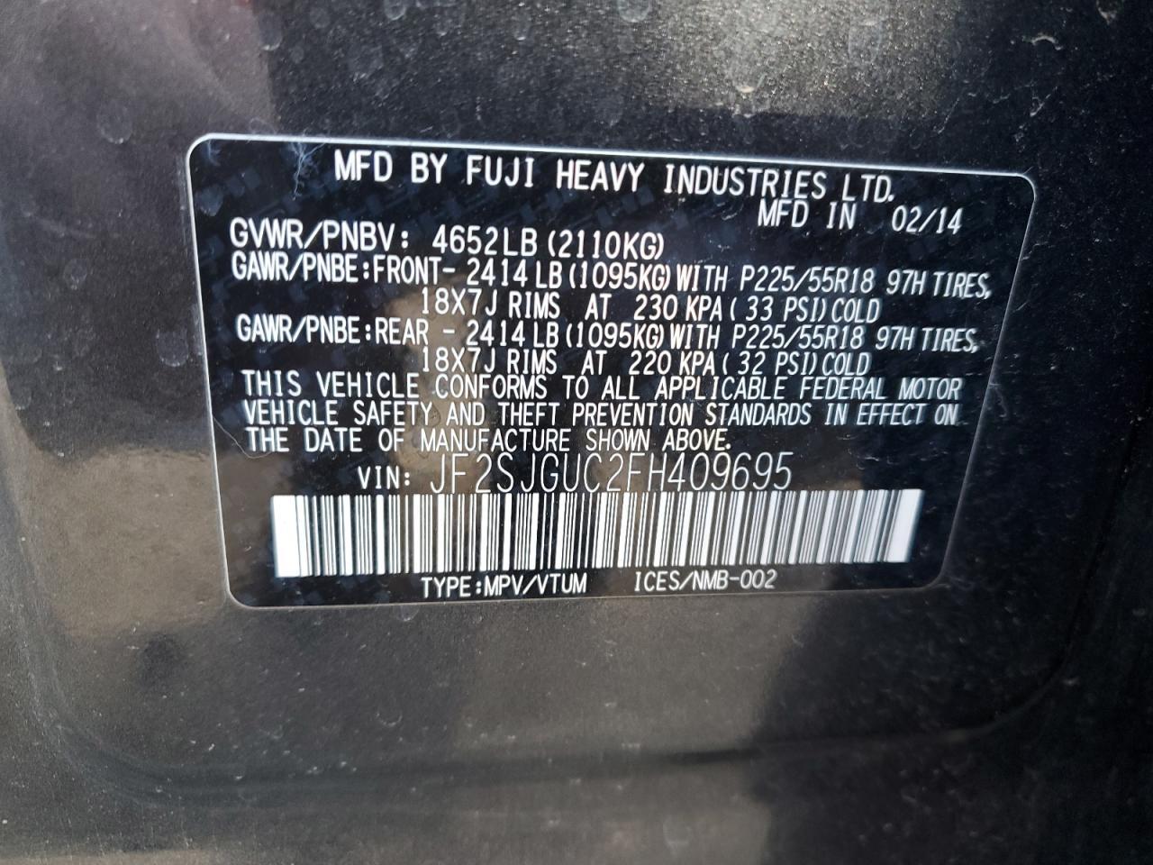 2015 SUBARU FORESTER